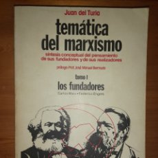Libros de segunda mano: TEMATICA DEL MARXISMO TOMO I LOS FUNDADORES JUAN DEL TURIA EDITORIAL CINC D'OROS. Lote 365922246