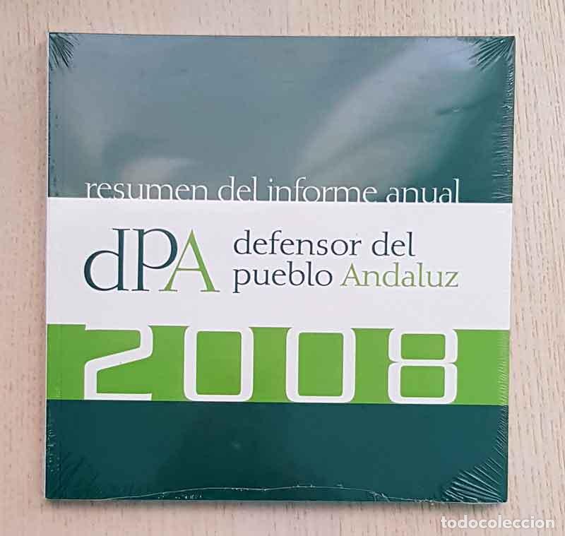 Second hand books: DEFENSOR DEL PUEBLO ANDALUZ. RESUMEN DEL INFORME ANUAL. 2008 (libro + cd)