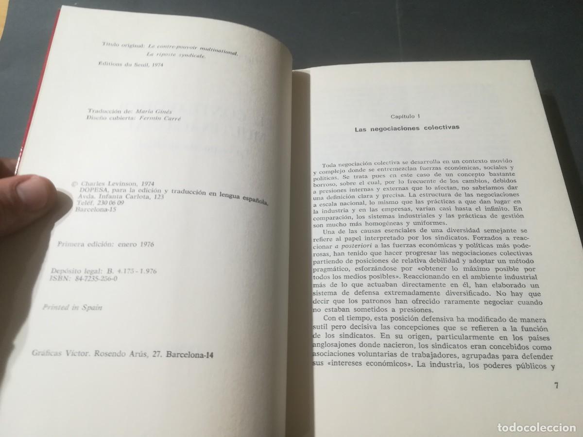 Libros de segunda mano: EL CONTRAPODER MULTINACIONAL, LA REPLICA SINDICAL / CHARLES LEVINSON / A&Ntilde;24 / DOPESA - Foto 7