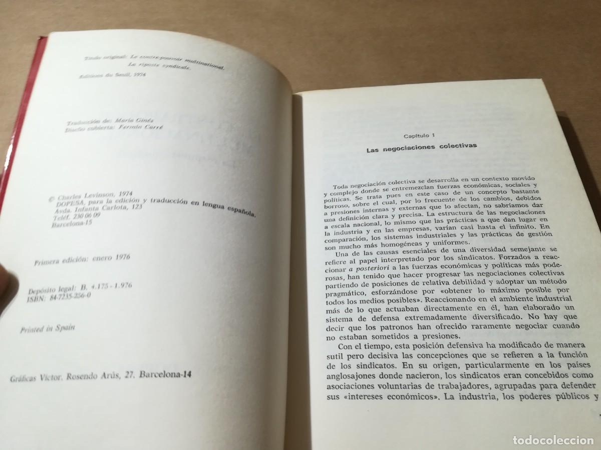Libros de segunda mano: EL CONTRAPODER MULTINACIONAL, LA REPLICA SINDICAL / CHARLES LEVINSON / AQ605 / DOPESA - Foto 7