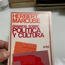 Libros de segunda mano: ENSAYOS SOBRE POLÍTICA Y CULTURA. HERBERT MARCUSE. ARIEL.