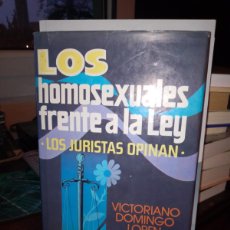 Libros de segunda mano: VICTORIANO DOMINGO LOREN. LOS HOMOSEXUALES FRENTE A LA LEY. PLAZA Y JANES 1977. Lote 379822139