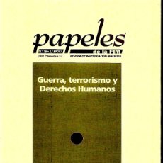 Libros de segunda mano: DE 2002. GUERRA, TERRORISMO Y DERECHOS HUMANOS. PAPELES DE LA FIM. VV.AA. Nº-19