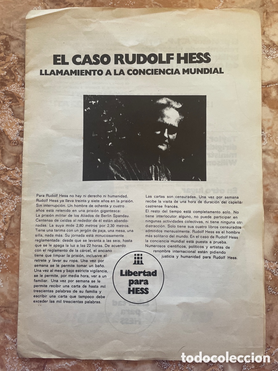 Libros de segunda mano: El caso Rudolf Hess. CEDADE - Foto 1
