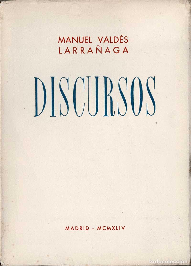 Libros de segunda mano: Discursos - Manuel Vald&eacute;s Larra&ntilde;aga - Foto 1