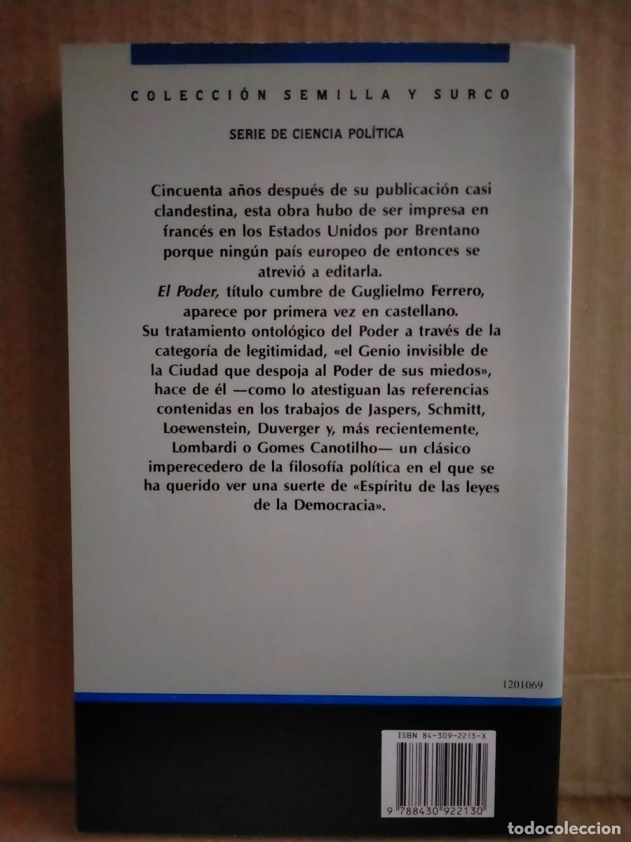 Libros de segunda mano: GUGLIELMO FERRERO. EL PODER .TECNOS - Foto 3
