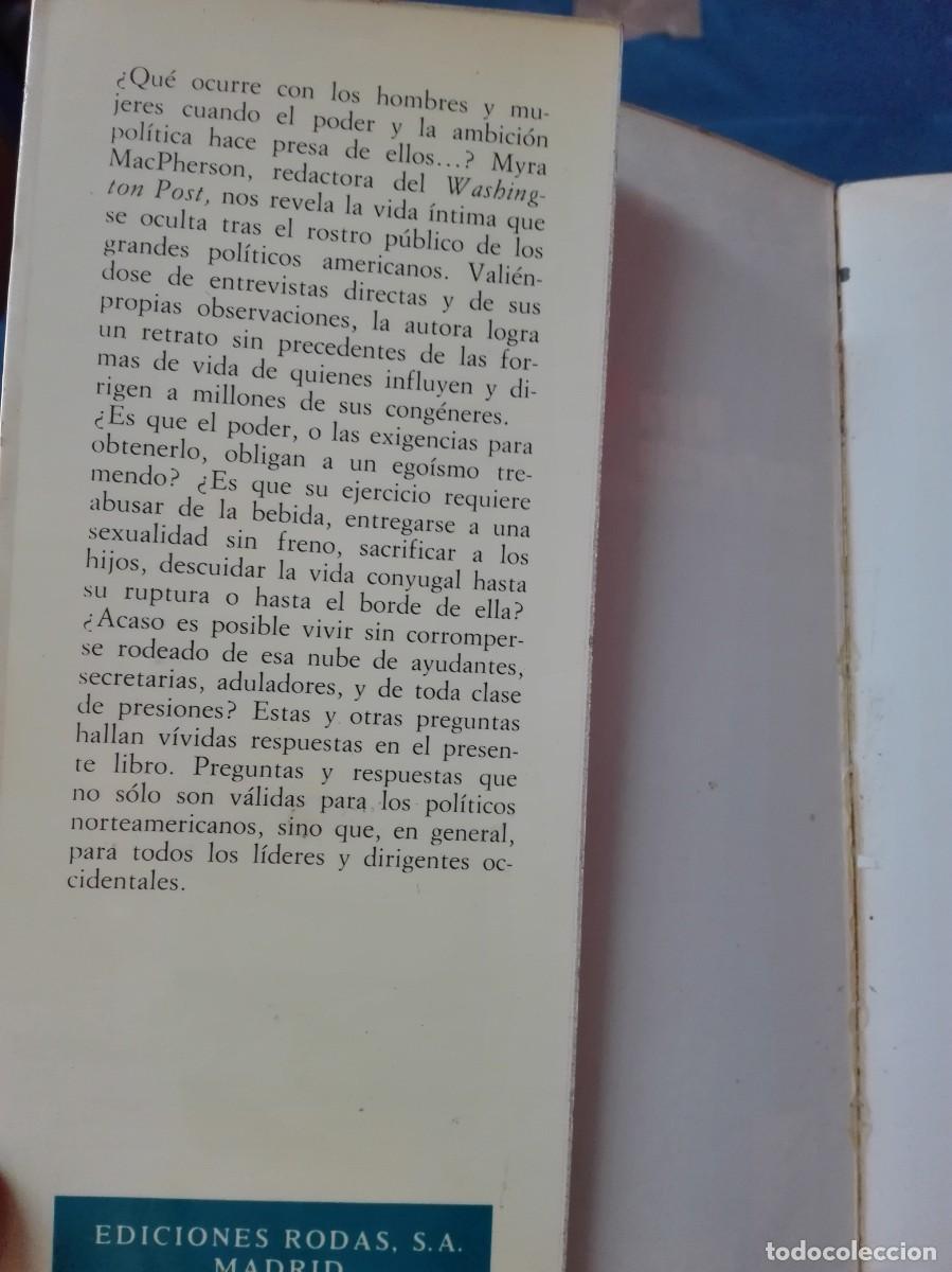 Libros de segunda mano: LOS AMANTES DEL PODER MYRA McPHERSON REDACTORA DEL WASHINGTON POST - Foto 4