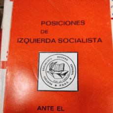 Libros de segunda mano: POSICIONES DE IZQUIERDA SOCIALISTA ANTE EL XXX CONGRESO PSOE. Lote 400956894