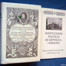 Libros de segunda mano: INSTITUCIONES POLITICAS: REPÚBLICA I PRÍNCIPE (LIBRO Y CUADERNILLO) DIEGO DE TOVAR VALDERRAMA -NUEVO. Lote 401301424