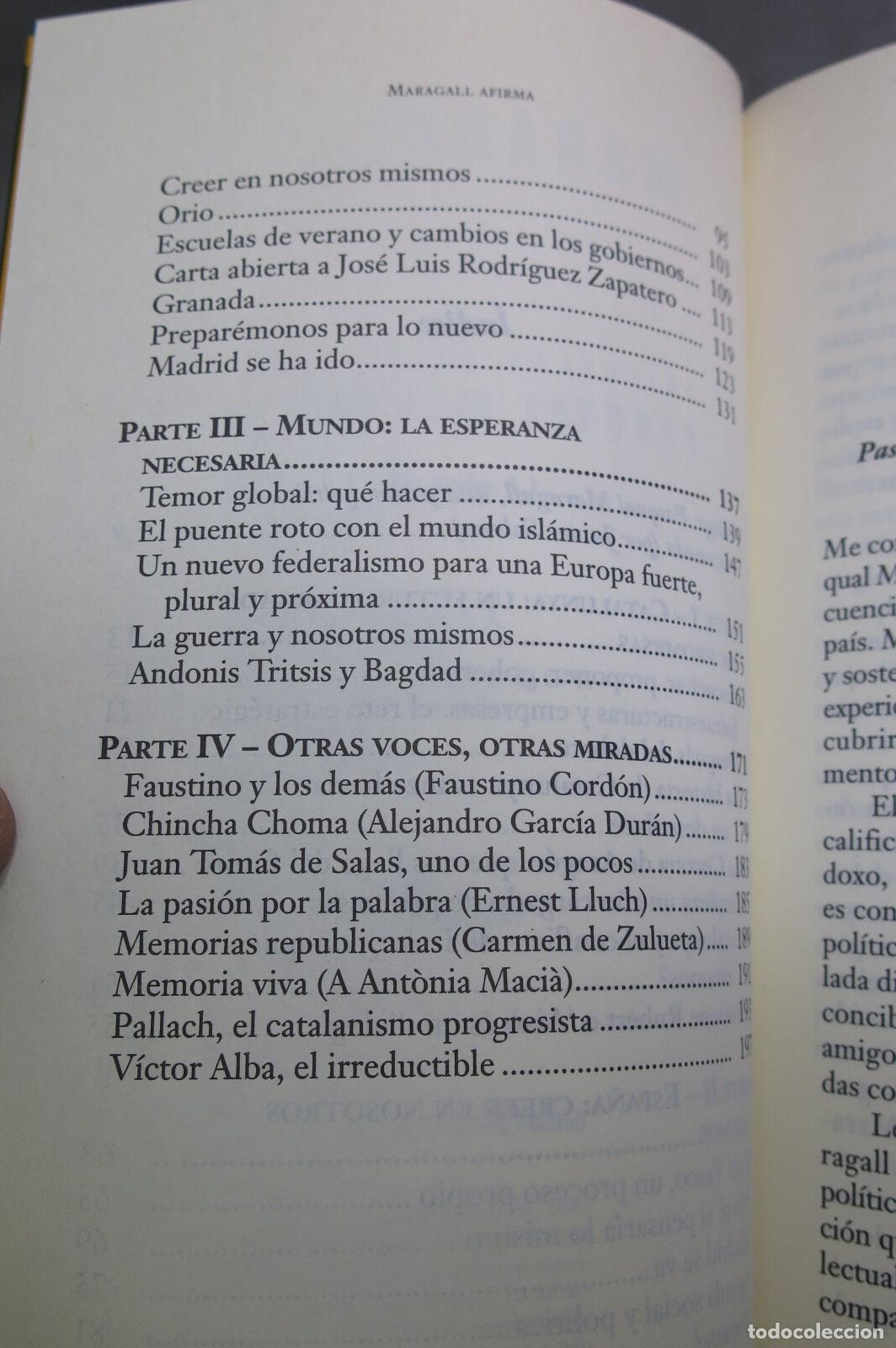 Libros de segunda mano: Maragall afirma. Pasqual Maragall - Foto 3