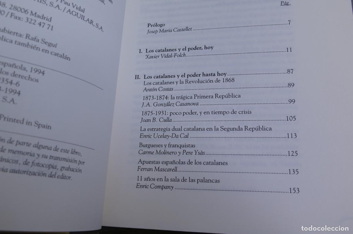 Libros de segunda mano: Los catalanes y el poder. Xavier Vidal-Folch - Foto 2