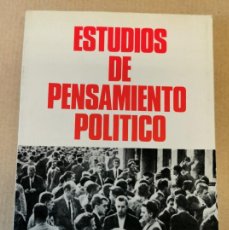 Libros de segunda mano: 1976. ENRIQUE TIERNO GALVÁN. ESTUDIOS DE PENSAMIENTO POLÍTICO. DEDICATORIA MANUSCRITA DE RAUL MORODO. Lote 403113964