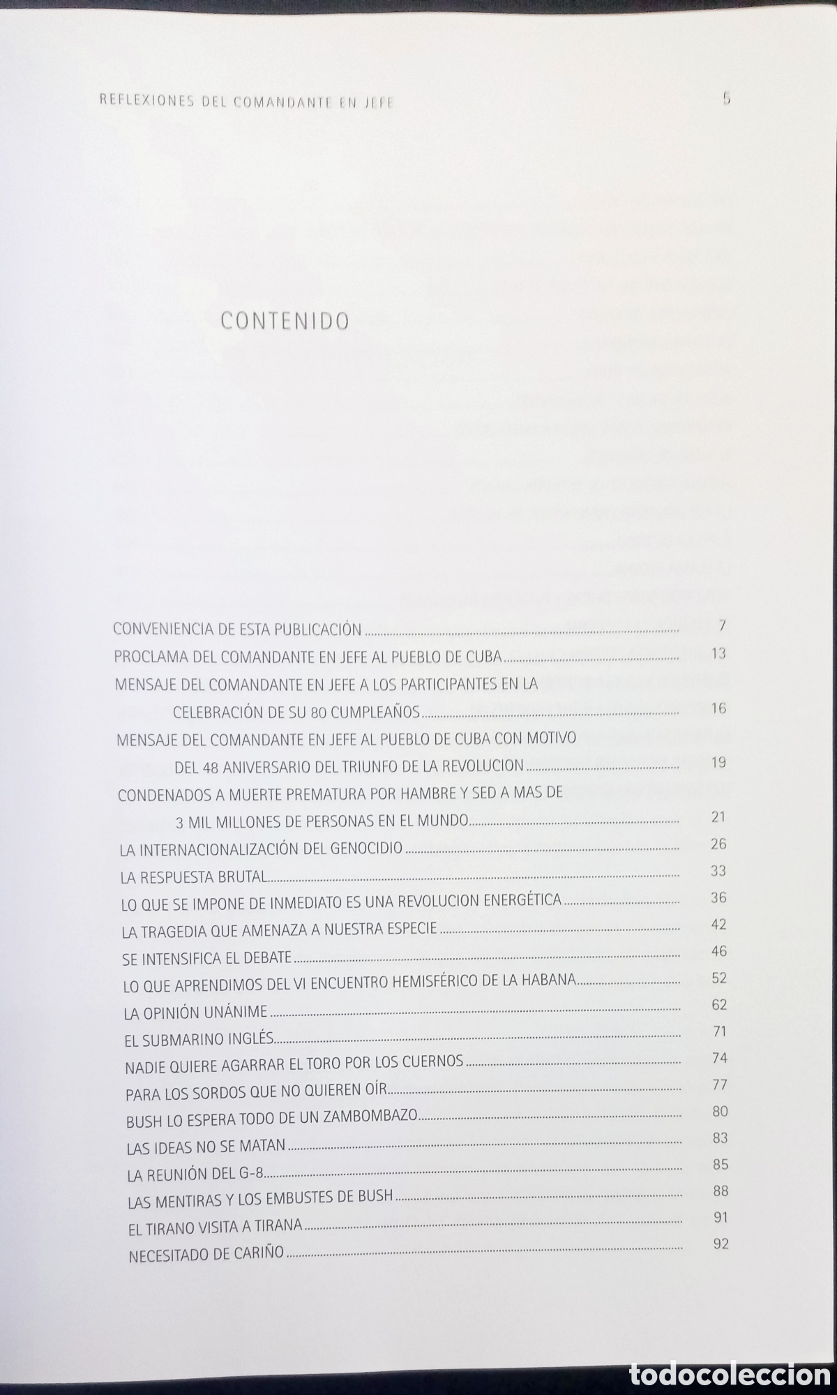 Libros de segunda mano: REFLEXIONES DEL COMANDANTE EN JEFE. - Foto 2