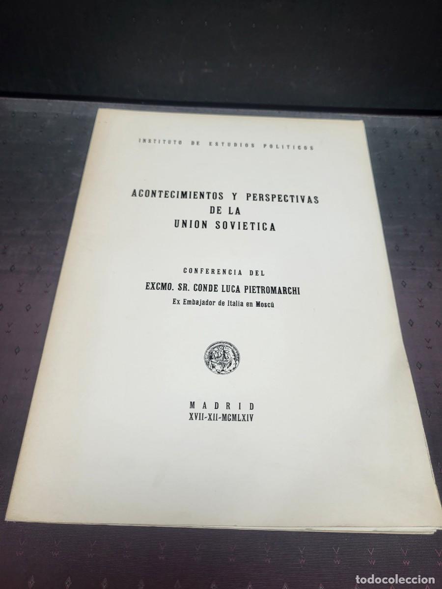 Gebrauchte B&uuml;cher: CONFERENCIA UNION SOVIETICA CONDE LUCA PIETROMARCHI ESTUDIOS POLITICOS MADRID 1965