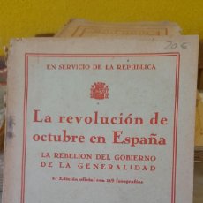 Libros de segunda mano: LA REVOLUCION DE OCTUBRE EN ESPAÑA. CH955