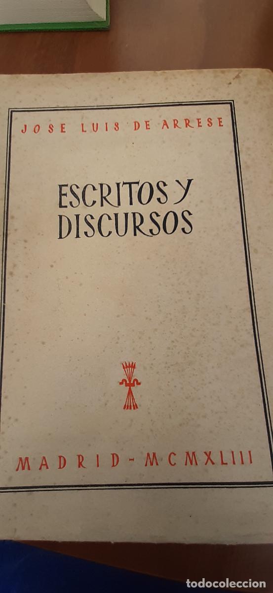 Libros de segunda mano: Escritos y discursos. Arrese (Jos&eacute; Luis de) - Foto 1