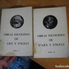 Libros de segunda mano: OBRAS ESCOGIDAS DE MARX Y ENGELS, 2 TOMOS, EDITORIAL FUNDAMENTOS COMPLETO