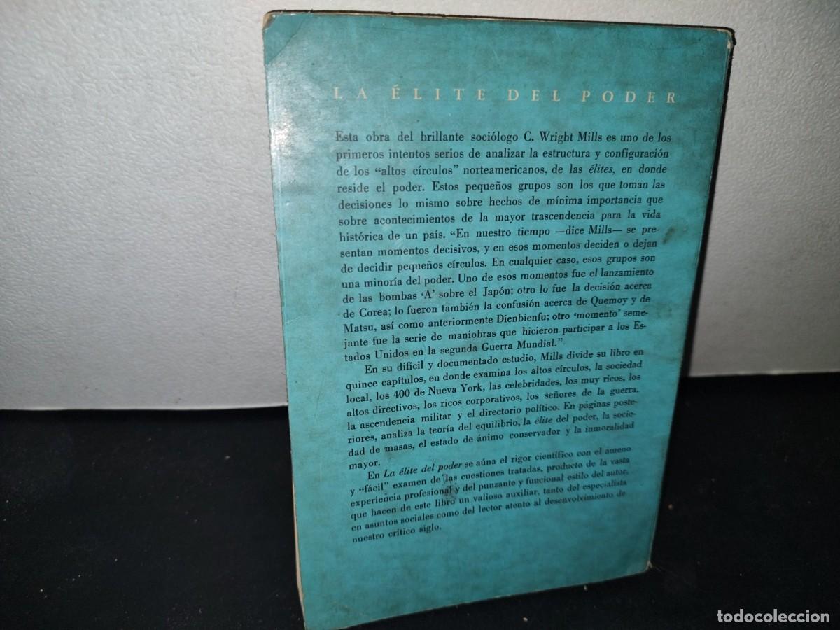 Libros de segunda mano: 172- LA &Eacute;LITE DE PODER - C. WRIGHT MILLS - 1973 - Foto 3
