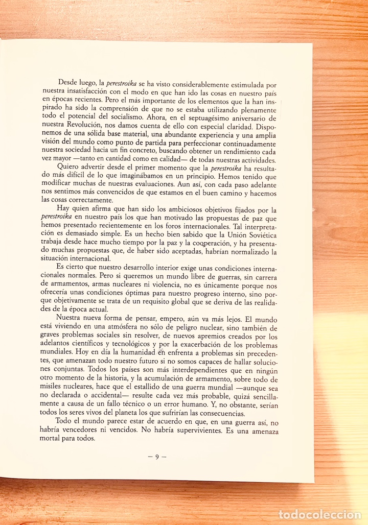 Libros de segunda mano: &ldquo;PERESTROIKA&rdquo; Mikhail Gorbachev 1987 - Foto 8