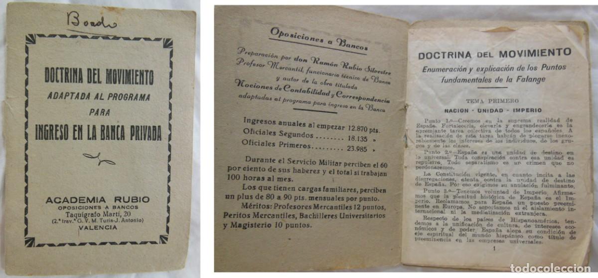 Libros de segunda mano: DOCTRINA DEL MOVIMIENTO ADAPTADA AL PROGRAMA PARA INGRESO EN LA BANCA PRIVADA.