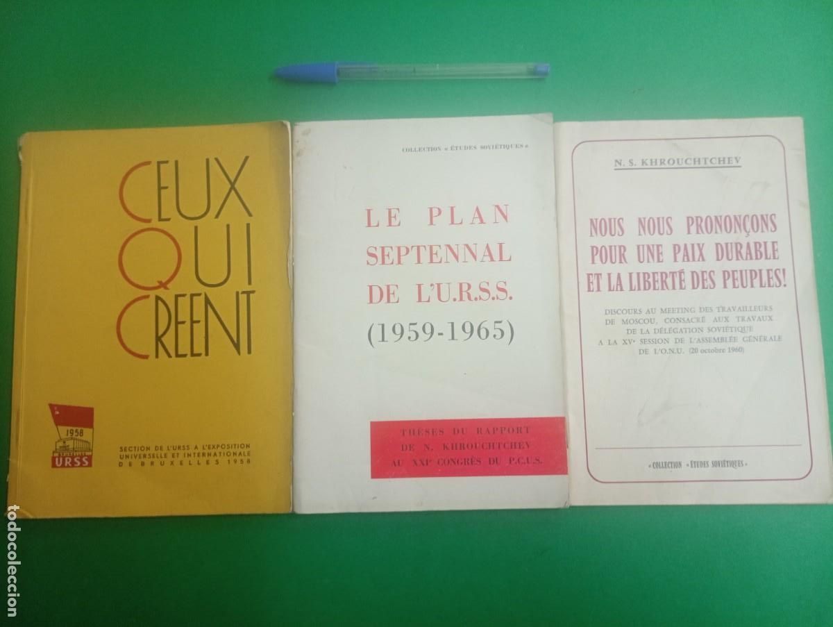 Gebrauchte B&uuml;cher: Lote de 3 antiguos libros de la URSS Comunista. A&ntilde;os 50. Ver fotograf&iacute;as.