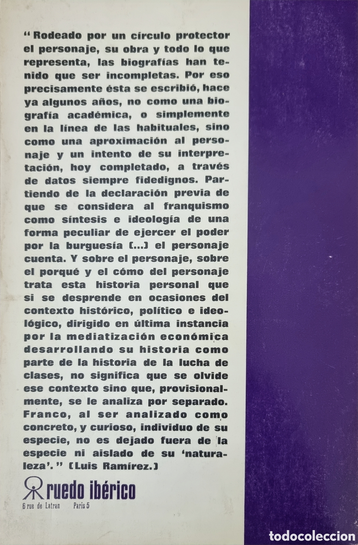 Libros de segunda mano: FRANCO, LA OBSESION DE SER, LA OBSESION DE PODER. LUIS RAMIREZ. RUEDO IBERICO.1976. - Foto 2