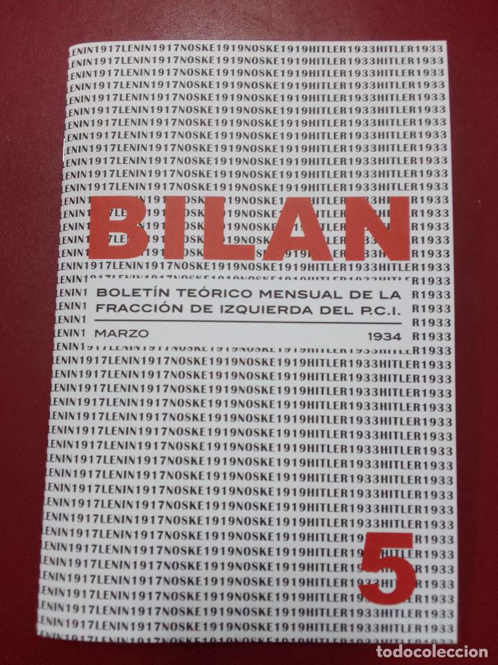 Second hand books: VV.AA.: Bilan. Bolet&iacute;n te&oacute;rico mensual de la fracci&oacute;n de izquierda del P.C.I. n&ordm; 5 (marzo 1934)