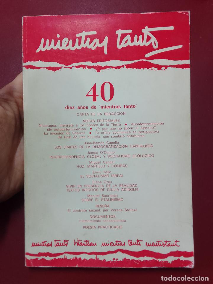 Livres d'occasion: VV.AA.: Revista Mientras tanto n&ordm; 40 (primavera 1990)