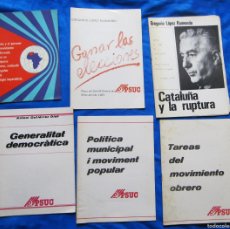 Libros de segunda mano: 12 LIBROS, PROGRAMAS, REVISTAS NUEVA BANDERA, FOLLETOS DEL PSUC, LÓPEZ RAIMUNDO, CCOO, ETC., 1970'S
