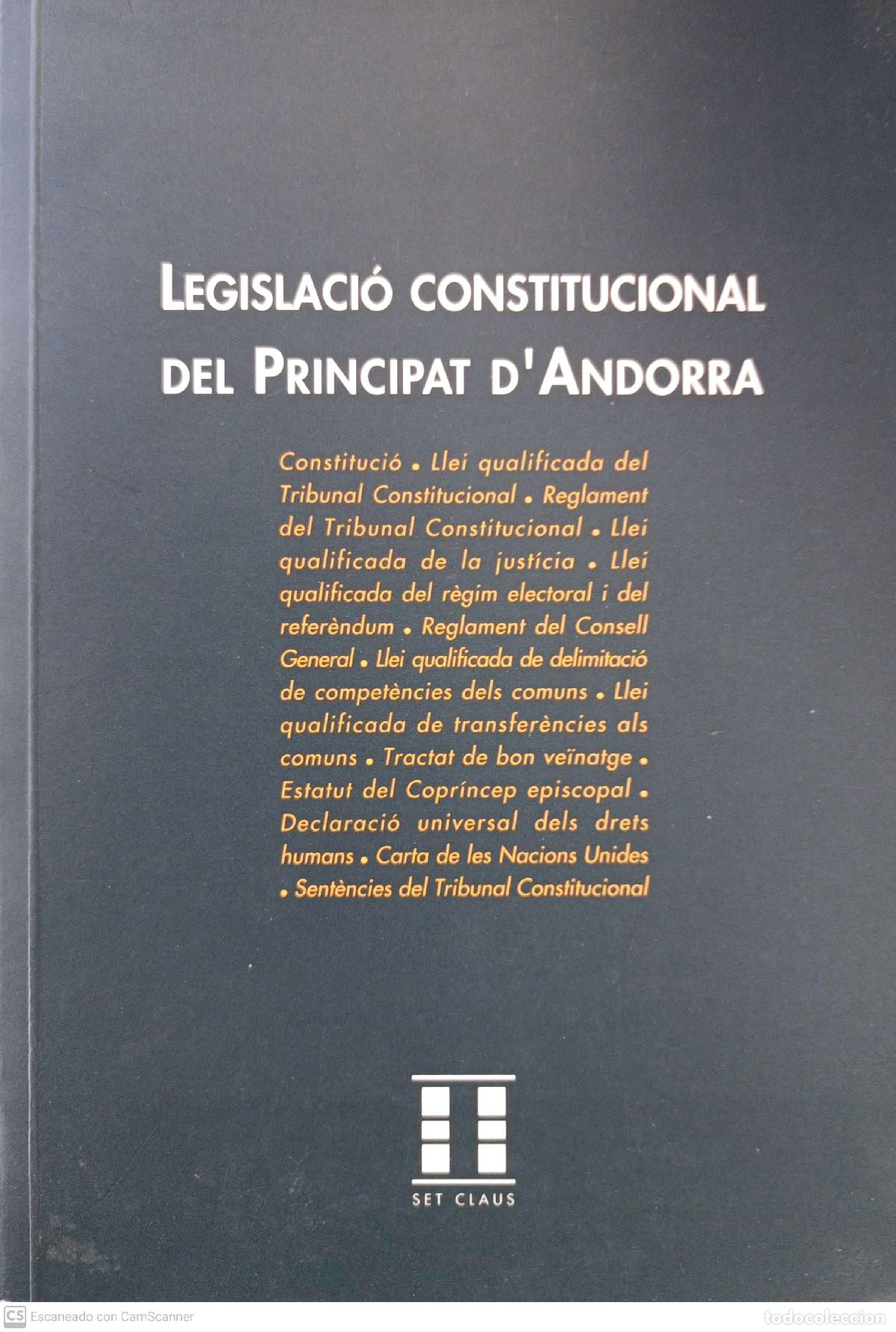 Libros de segunda mano: Legislaci&oacute; constitucional del principat dAndorra - Foto 1