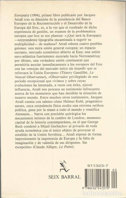 Libros de segunda mano: Europa (s) - Attali, Jacques - Foto 4