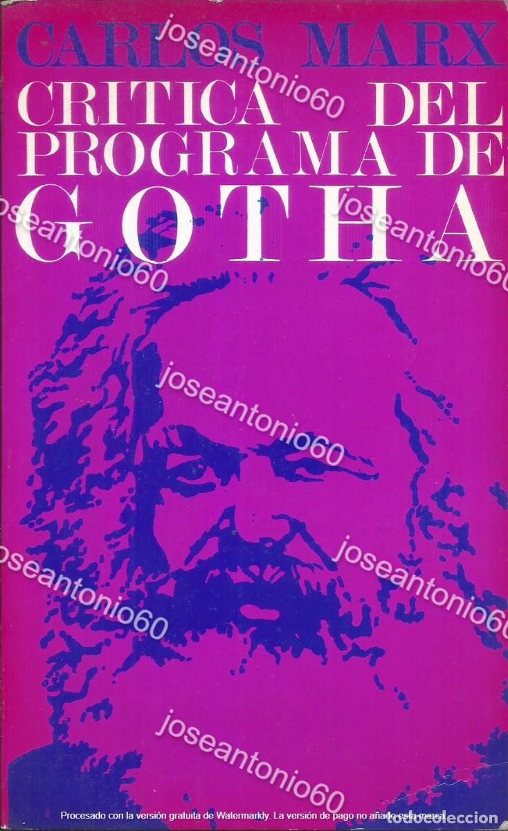 Libros de segunda mano: Cr&iacute;tica del programa de Gotha. Carlos marx. 1971 - Foto 1