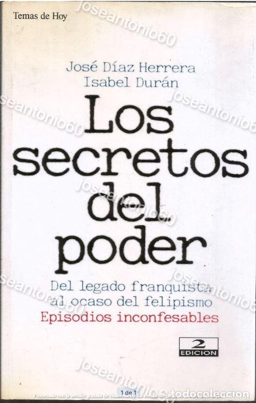 Libros de segunda mano: Los secretos del poder. Publicado en 1994 - Jos&eacute; D&iacute;az Herrera - Foto 1