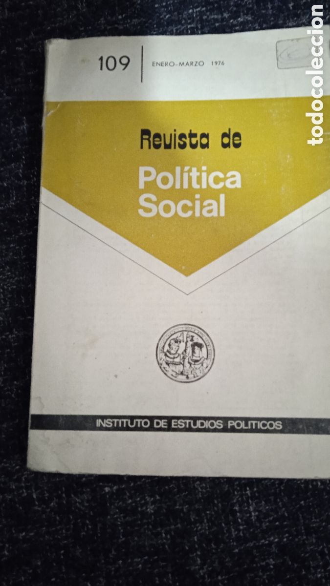 Gebrauchte B&uuml;cher: REVISTA DE POLITICA SOCIAL N&ordm; 109 ENERO-MARZO 1976