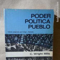 Libros de segunda mano: PODER POLITICA PUEBLO / C. WRIGHT MILLS. MEXICO : FCE, 1973. 23 X 16 CM. 479 P.