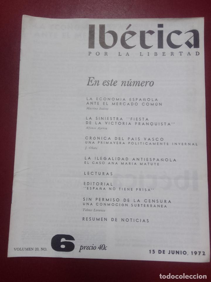 Gebrauchte B&uuml;cher: VV.AA. (Victoria Kent, dir.): Revista Ib&eacute;rica por la libertad. Volumen 20. N&ordm; 1 (15 de enero, 1972)