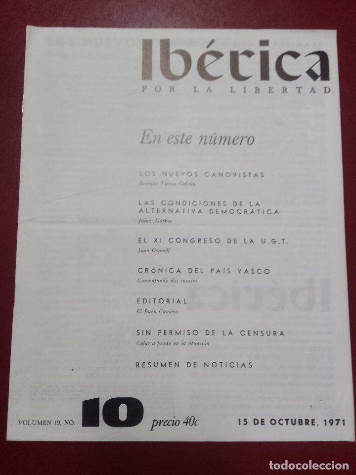 Gebrauchte B&uuml;cher: VV.AA. (Victoria Kent, dir.): Revista Ib&eacute;rica por la libertad. Volumen 19. N&ordm; 10 (15 de octubre, 197