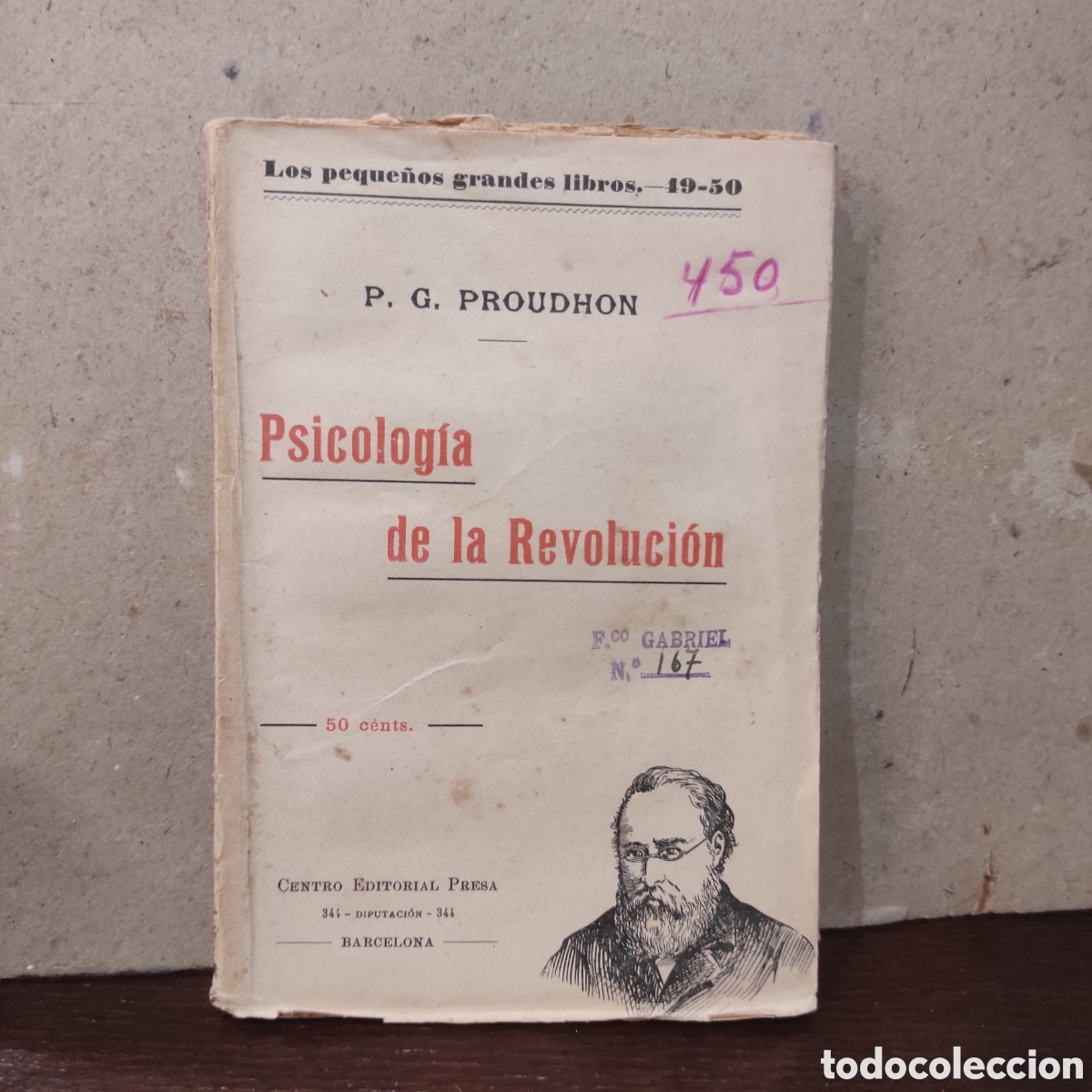Libros de segunda mano: PSICOLOGIA DE LA REVOLUCION - P. G. PROUDHON