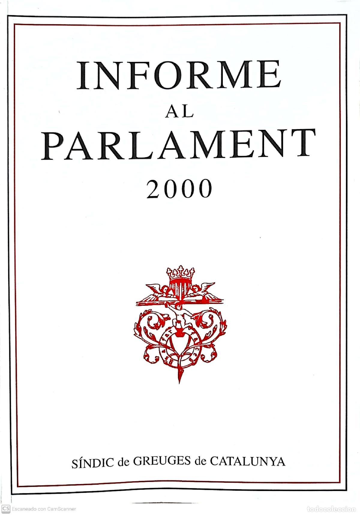 Libros de segunda mano: Informe al parlament 2000 - S&iacute;ndic de greuges - Foto 1