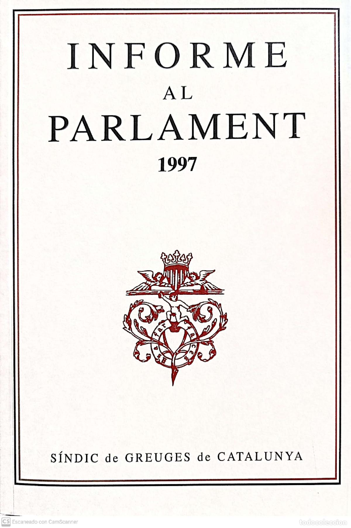 Libros de segunda mano: Informe al parlament 1997 - S&iacute;ndic de greuges - Foto 1