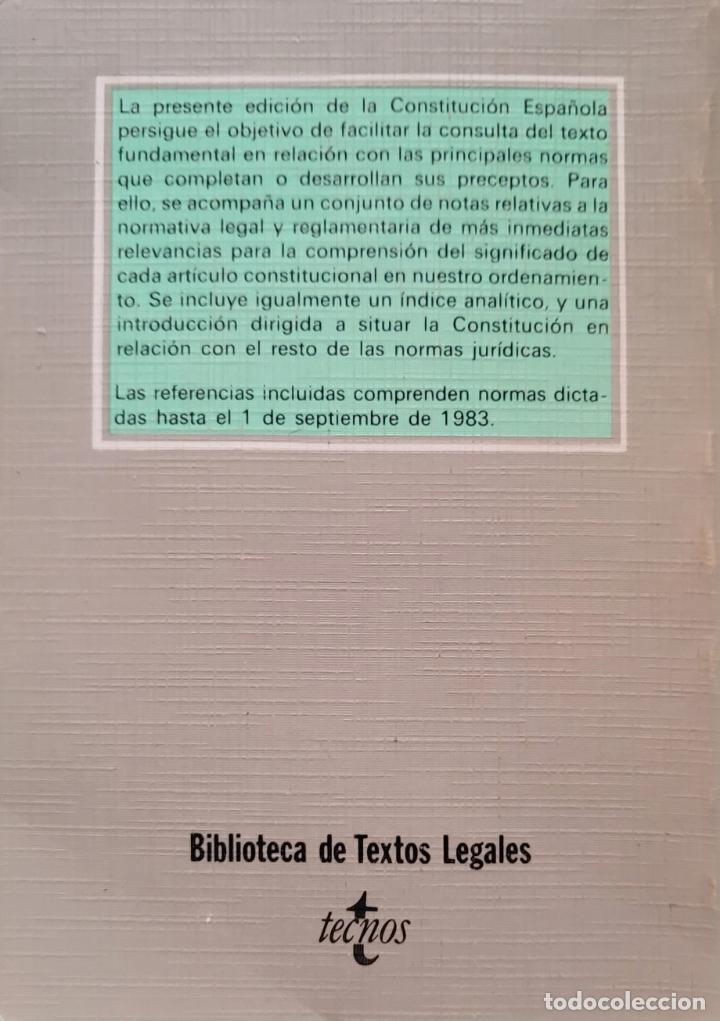 Libros de segunda mano: LIBRO CONSTITUCI&Oacute;N ESPA&Ntilde;OLA TECNOS - Foto 2