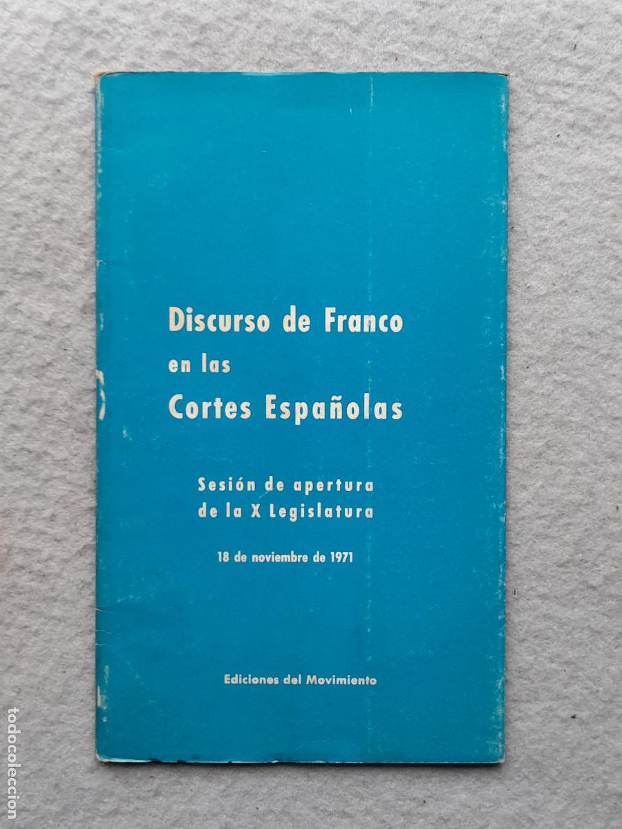 Libros de segunda mano: Discurso de Franco en las Cortes Espa&ntilde;olas. - Foto 1