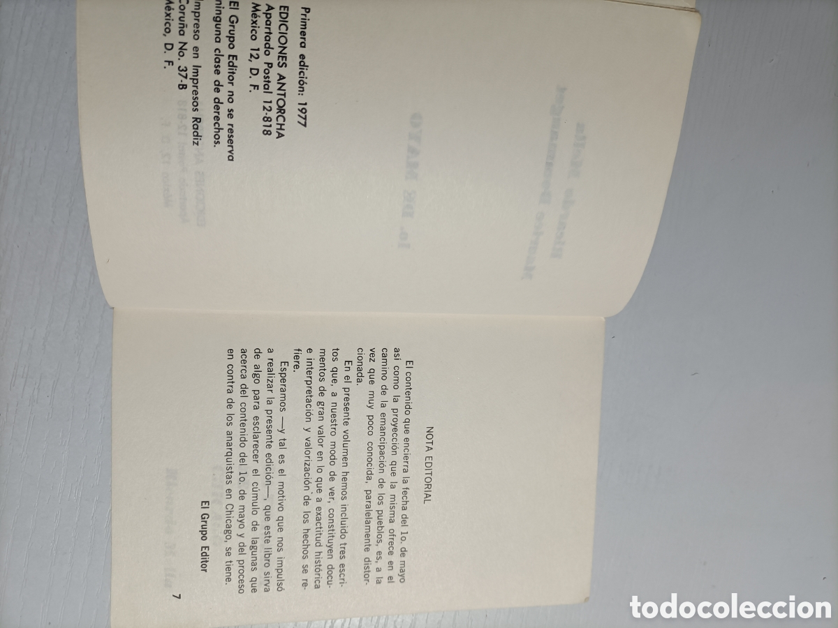 Libros de segunda mano: 1o. De Mayo Ricardo Mella . Libro con defectos - Foto 8