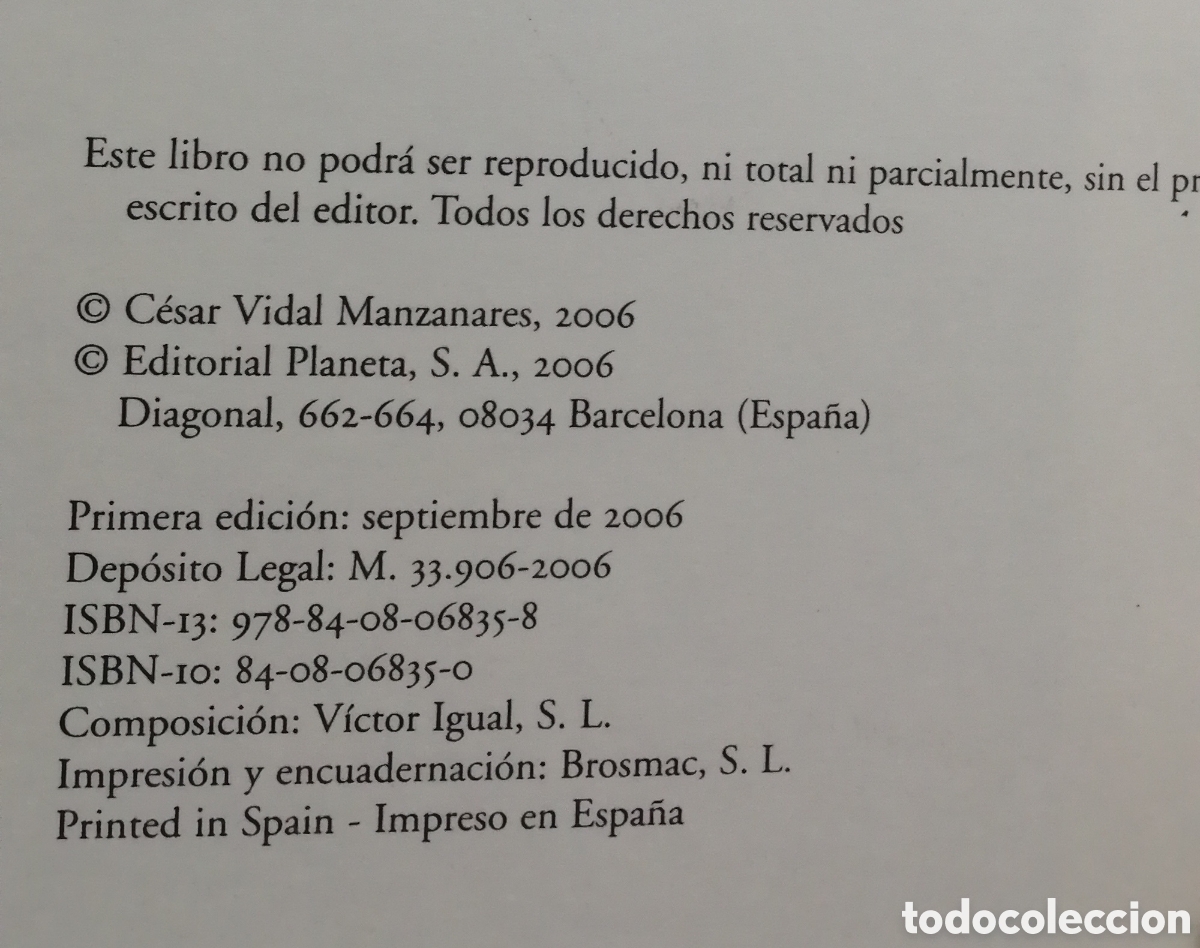 Libros de segunda mano: Corria el A&ntilde;o... Cesar Vidal Editorial Planeta 2006 - Foto 7