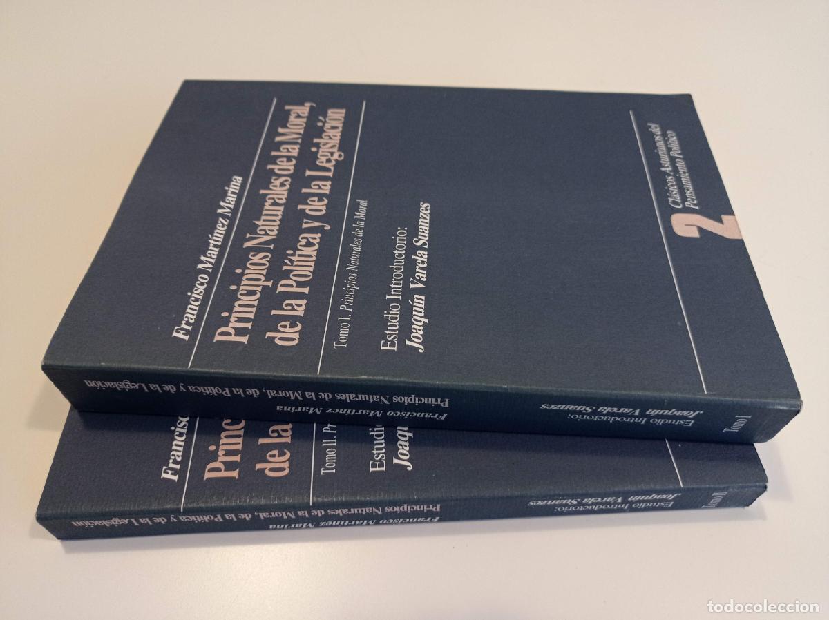 Libri di seconda mano: 1993-F. MART&Iacute;NEZ MARINA Principios Naturales de la Moral de la Pol&iacute;tica y de la Legislaci&oacute;n, 2 tomos