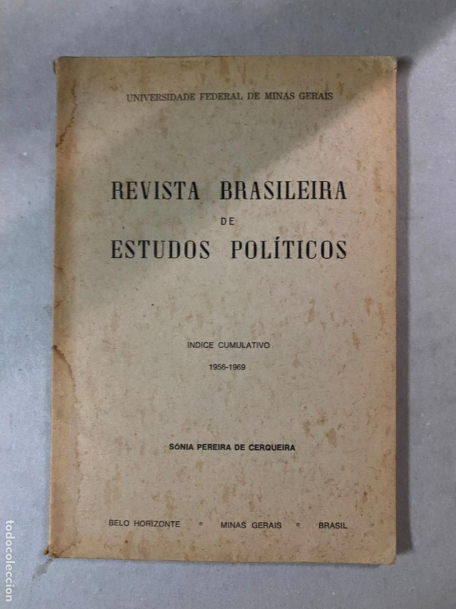 Libros de segunda mano: Revista brasileira de Estudos pol&iacute;ticos. &Iacute;ndice cumulativo 1956-1969