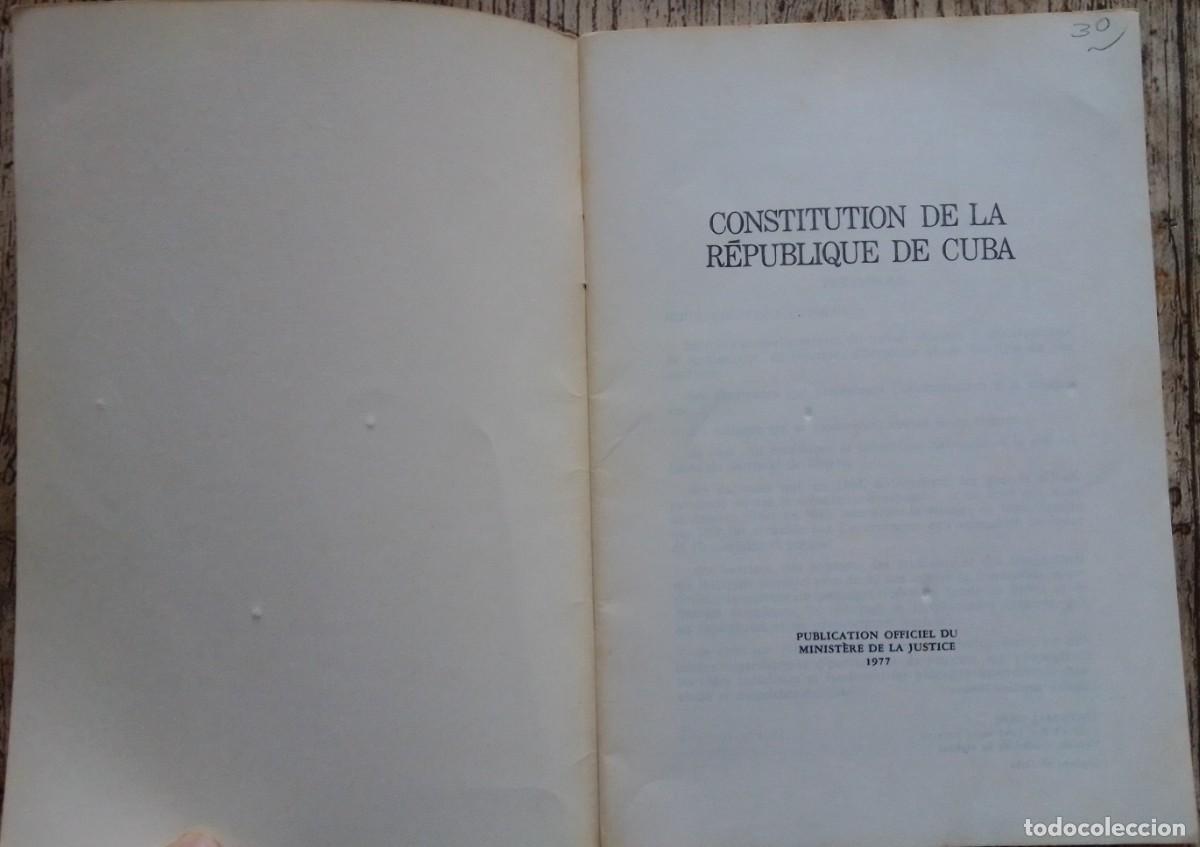 Libros de segunda mano: Constitution de la republique de Cuba - Foto 2