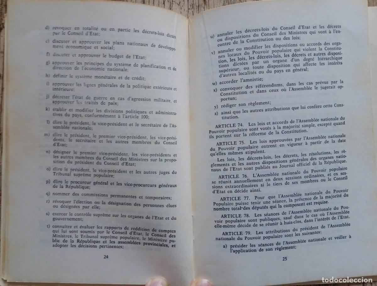 Libros de segunda mano: Constitution de la republique de Cuba - Foto 3