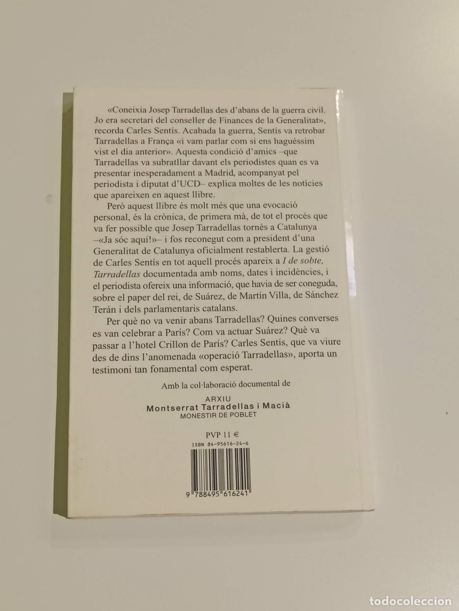 Libros de segunda mano: I de sobte Tarradellas Carles Sentis - Foto 2