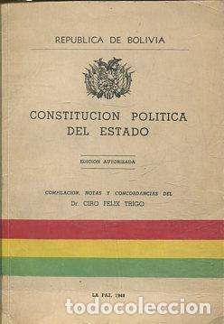Libri di seconda mano: CONSTITUCION POLITICA DE ESTADO. - TRIGO Ciro Felix.